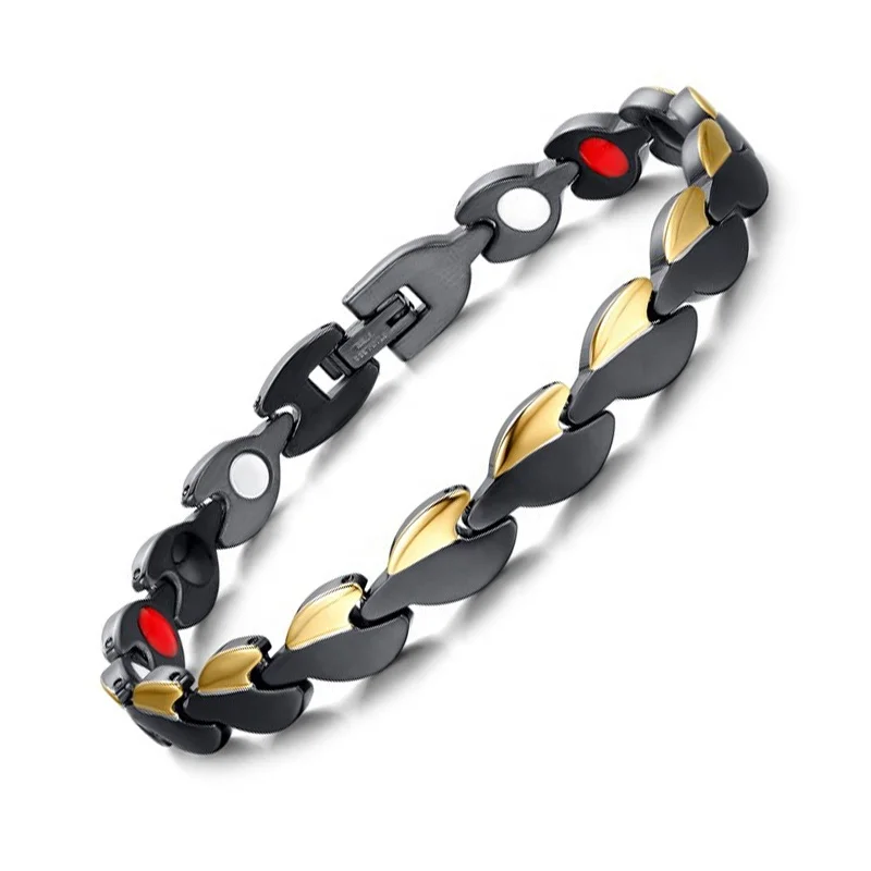 Custom  Hoonni Custom Logo quantum Health Magnetic Bracelet Far-infrared Energy Positive Energy Bracelets For Men Gift infrared