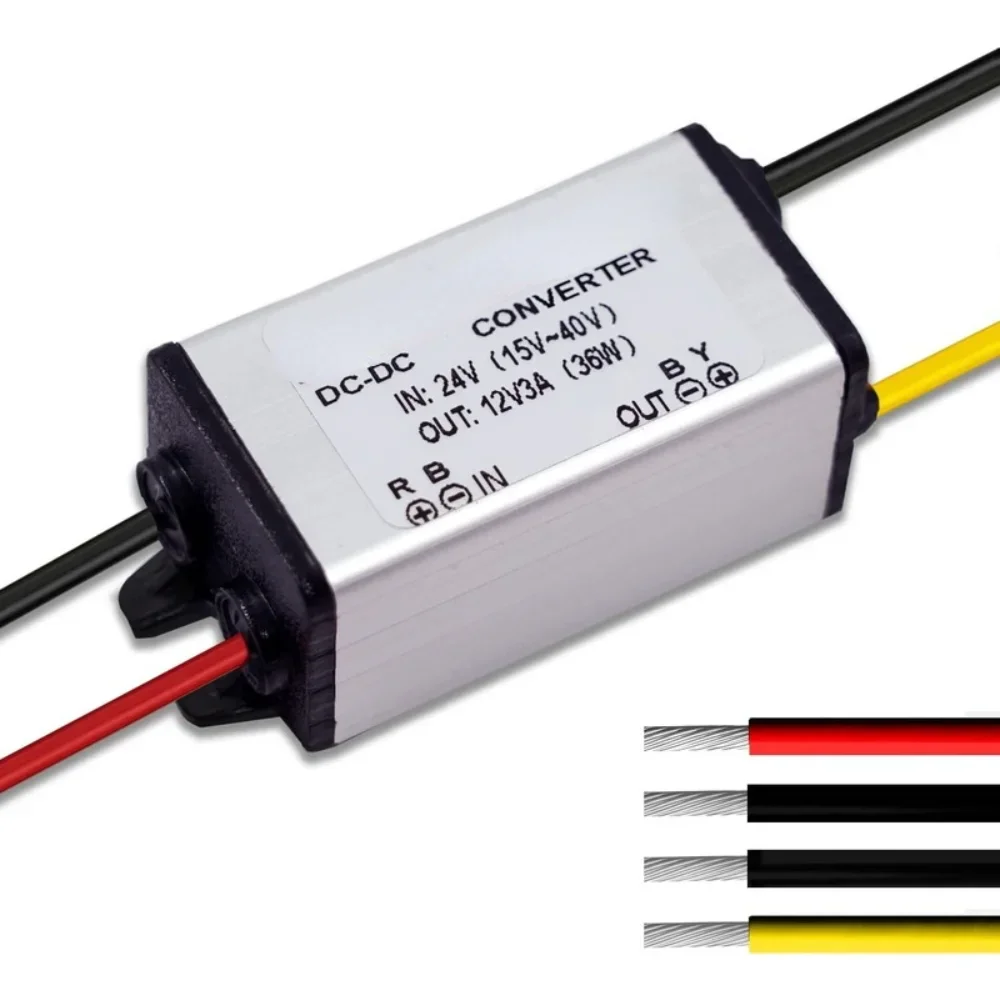 Step Down Conversor Redutor Regulador 3a 36w Adaptador de Alimentação para o Carro Auto Caminhão Veículo Barco Sistema Solar dc 24v a 12v