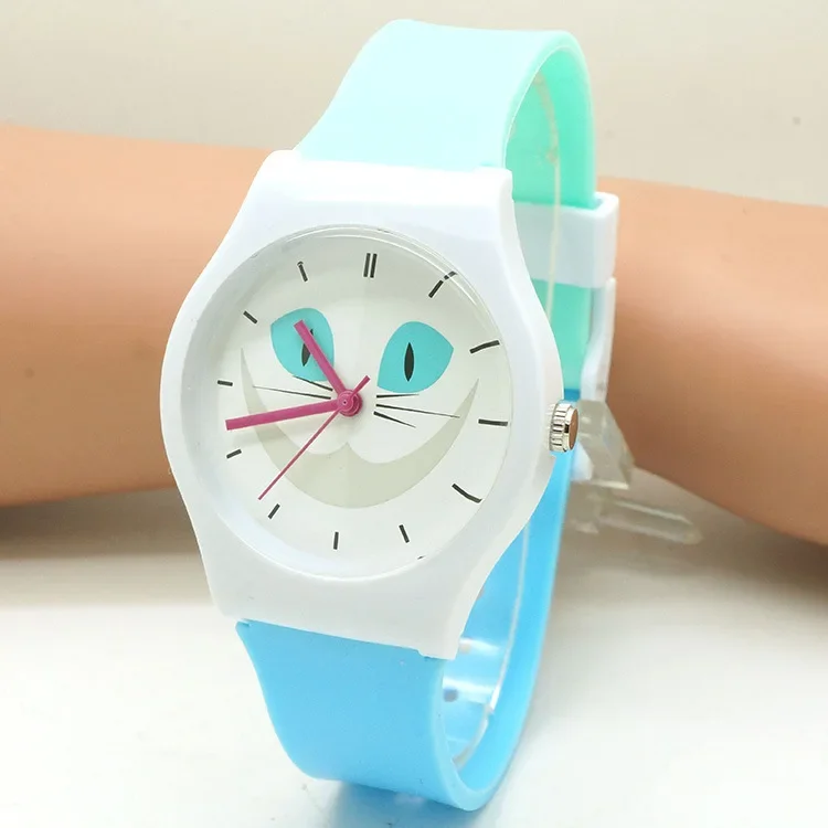 

Fashion Waterproof Kid Watches Cartoon Clown Whiskers Cat Children Silicone Quartz Wrist Watch Fashion Casual Clock Relogio