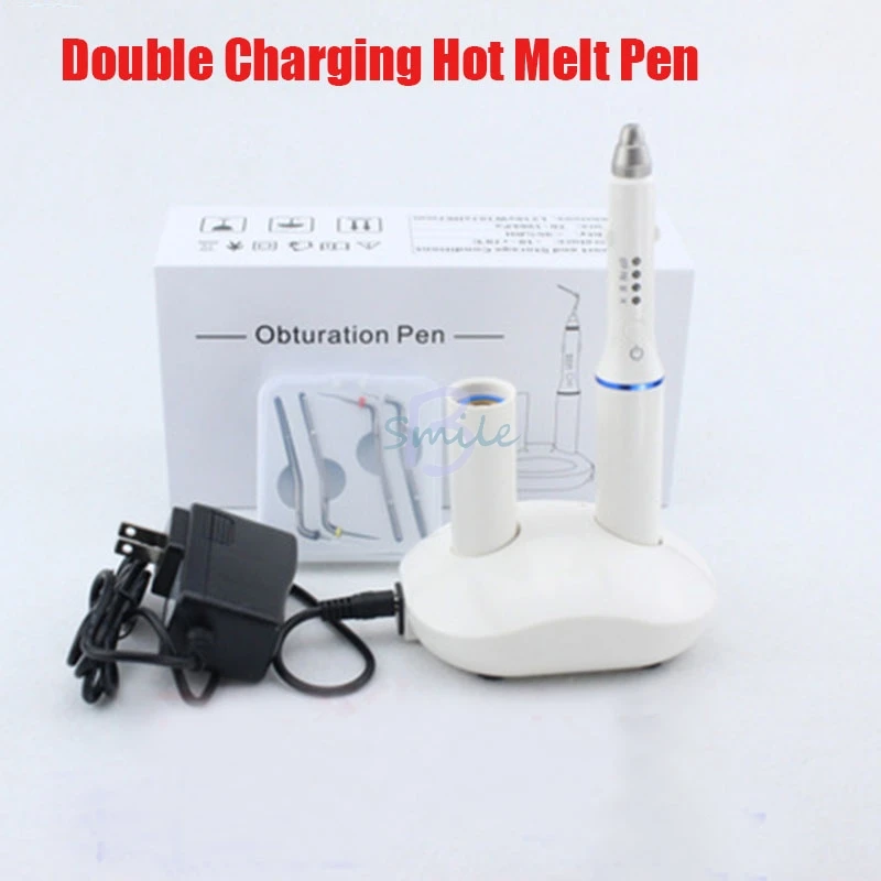 

new Dental Double Charging Hot Melt Filling System instrument Cordless Teether Percha Obturation System Endo Heater with 4 tips