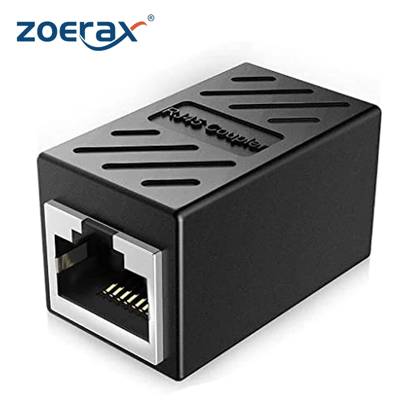 ZoeRax 이더넷 케이블 확장기, LAN 커넥터, RJ45 커플러, 1000Mbps, Cat7 Cat6 Cat5e 