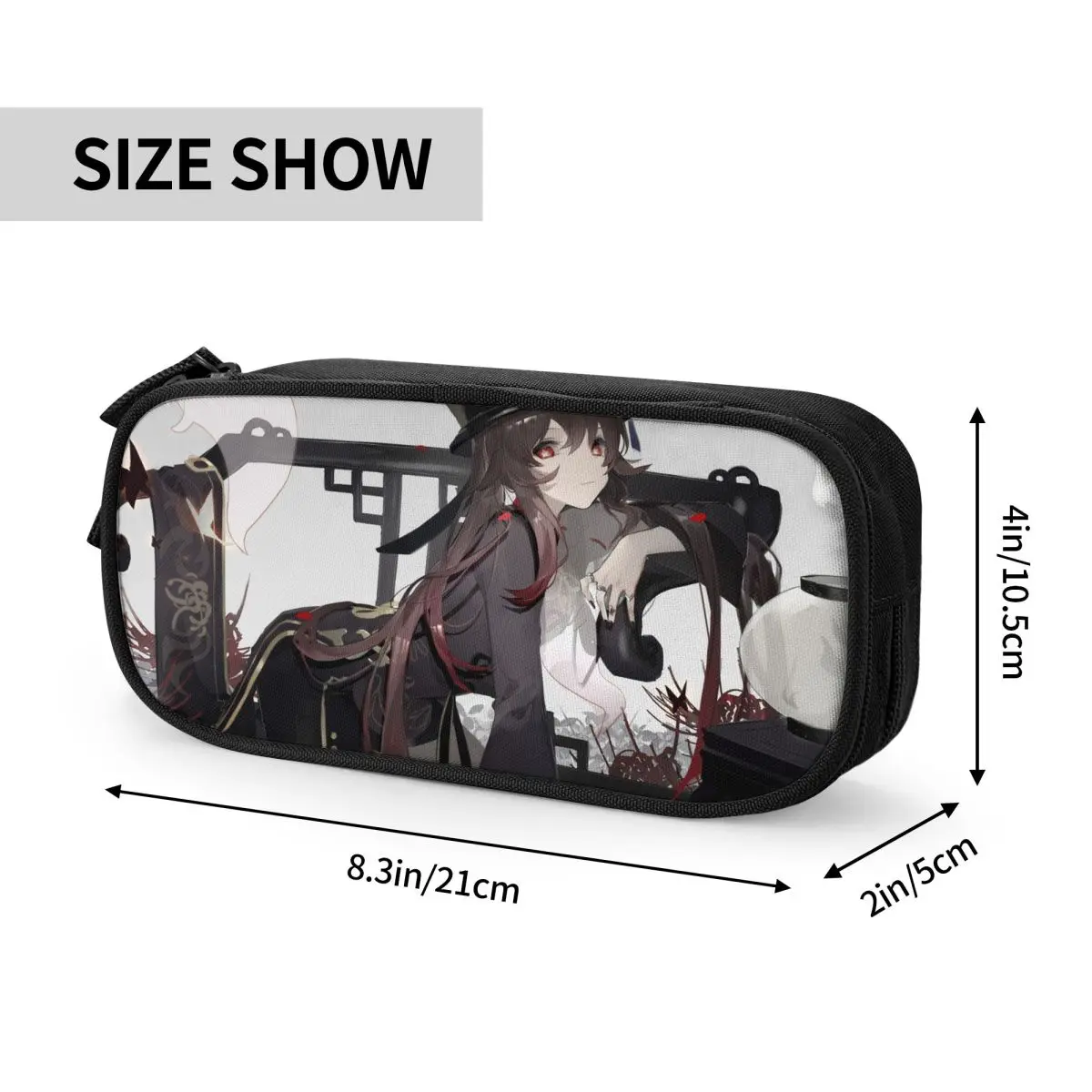 Hu Tao Genshin Impact Cute Pencil Cases Cute Anime Girl Pen Holder Bags for Big Capacity School Supplies Gifts Pencilcases