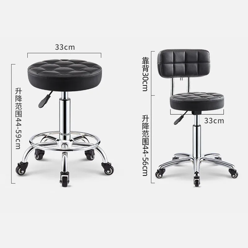 Kappersstoelen Meubels Beauty Make-Up Salon Kapper Styling Scheerstoel Draaibare Poelie Ronde Kruk Op Maat