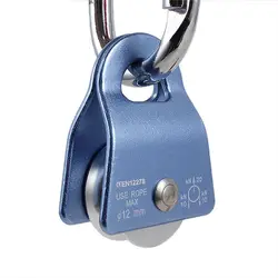 2000kg Flexible Active Pulley Block 360 Degree Swivel Pulley for Outdoor Rock Climbing Rope Ice Belt Lifting Sling