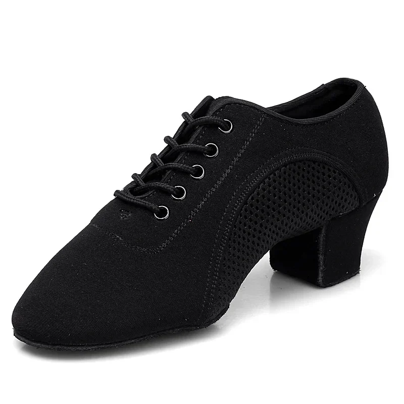 s.lemon Scarpe da Ballo Latino,3,5 cm Tacco Basso Pelle Pratica Principiante Salsa Ballo Liscio Scarpe Latino Bianca 24