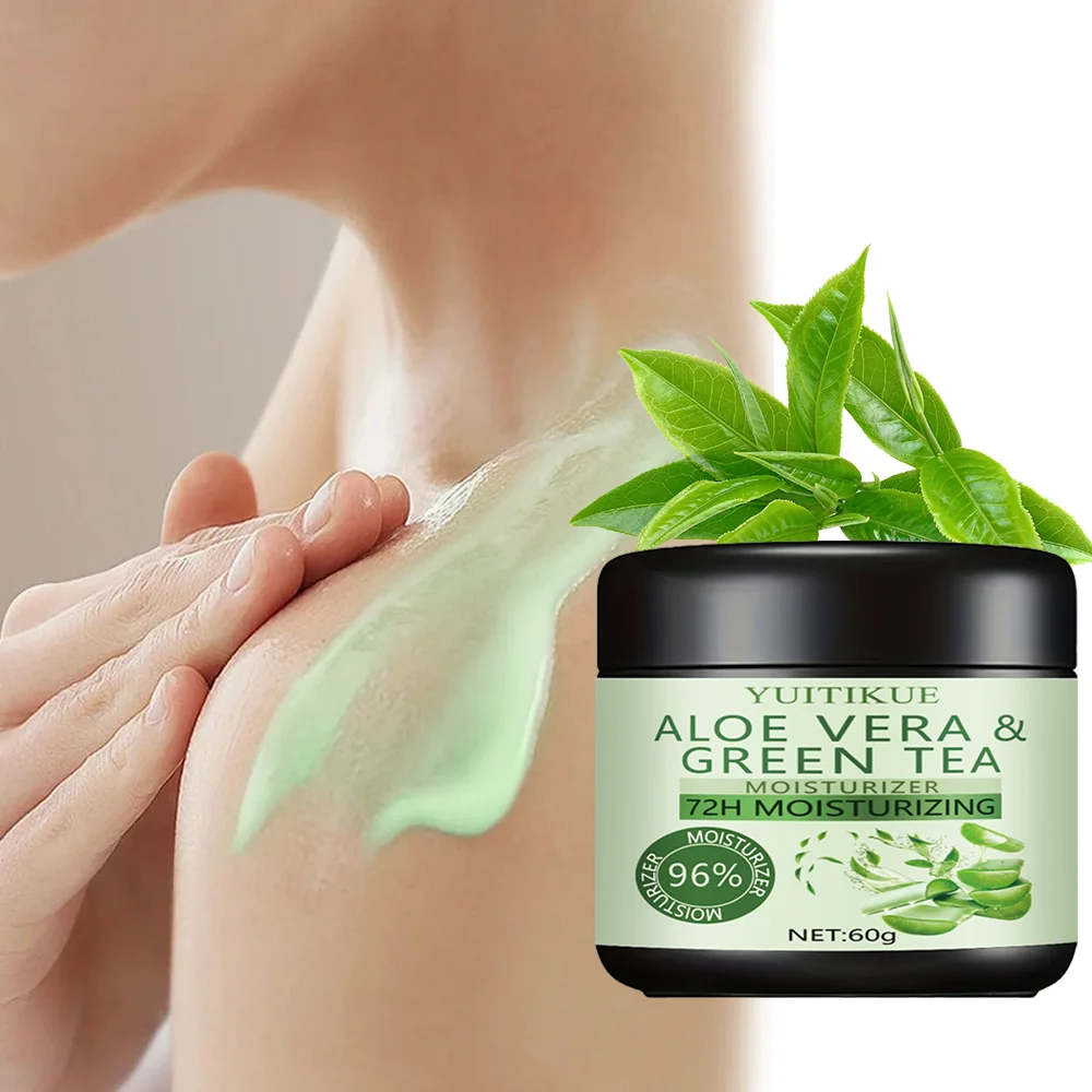 Aloe Vera Green Tea Moisturizing Cream, deeply nourishes the skin, suitable for dry and rough skin, for daily hand and foot care