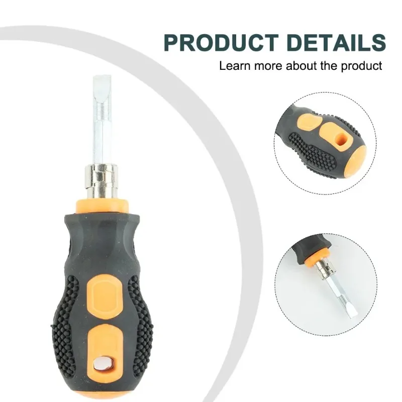 Crystal Radish Portable Short Handle Screwdriver Set for Home & Electronics
