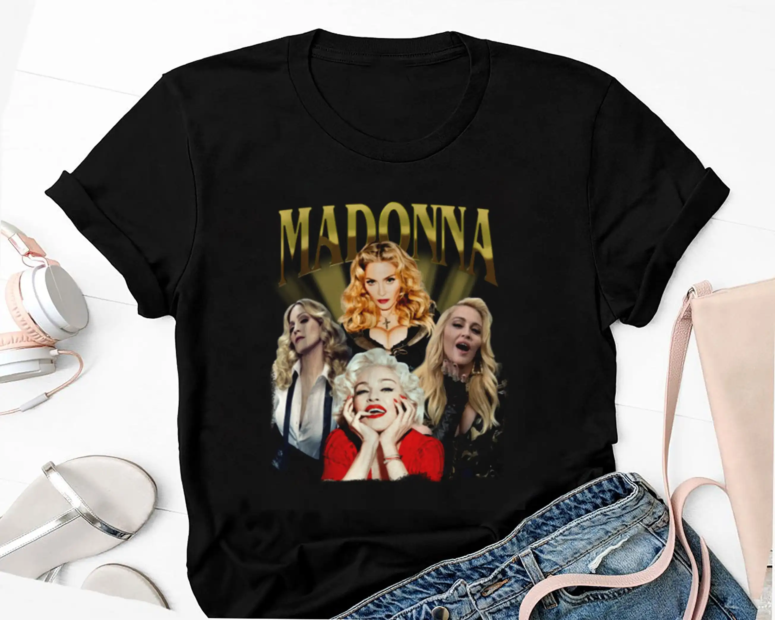 Omaggio Maglietta Unisex Madonna, Maglietta Grafica Young Madonna, The Celebration Tour 2023 T-Shirt Madonna