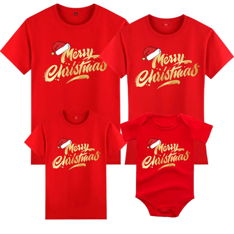 thumbnail image 1 of Ropa a juego con estampado de Papá Noel para la familia, camiseta para adultos y niños, mameluco para bebé, ropa para mamá, padre, hija, hijo, madre y yo, 1 of 5