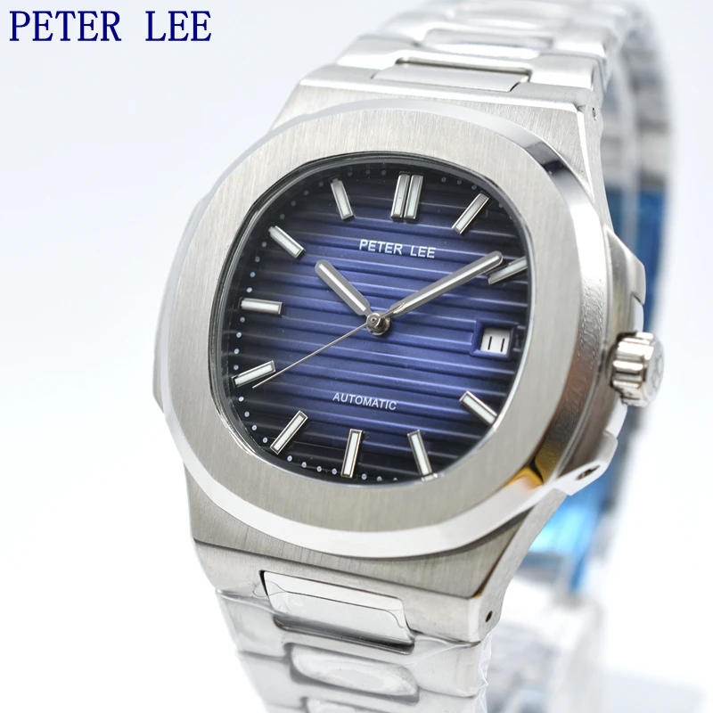 2022 Luxury Brand PETER LEE Watch 42MM Men Automatic Mechanical Male Watch Stainless Steel Auto Date Mens Wrist Watches Gift