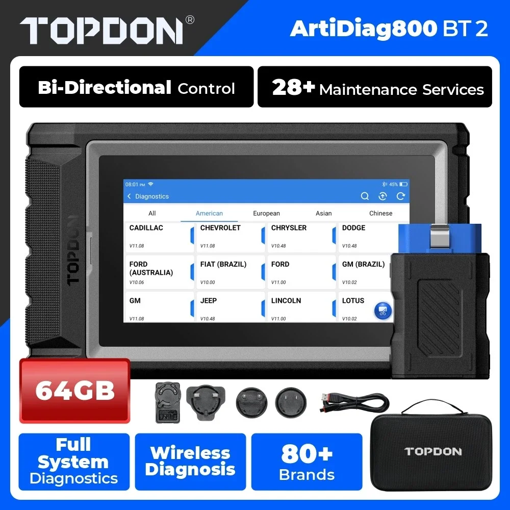 ArtiDiag800 BT TOPDON スキャナー 全システム スキャン Amazon.com: TOPDON Scanner AD800BT V2.0, Bidirectional Scan