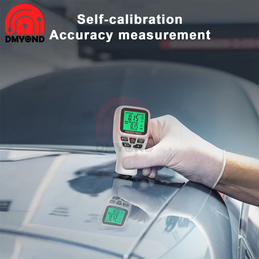 Digital HW300-MAX 0-2000UM Car Paint Film Tester Paint Coating Thickness Gauge with Highly Sensitive Probe For Metal Processing paint coating meter paint thickness gauge thickness gauge wet film thickness gauge