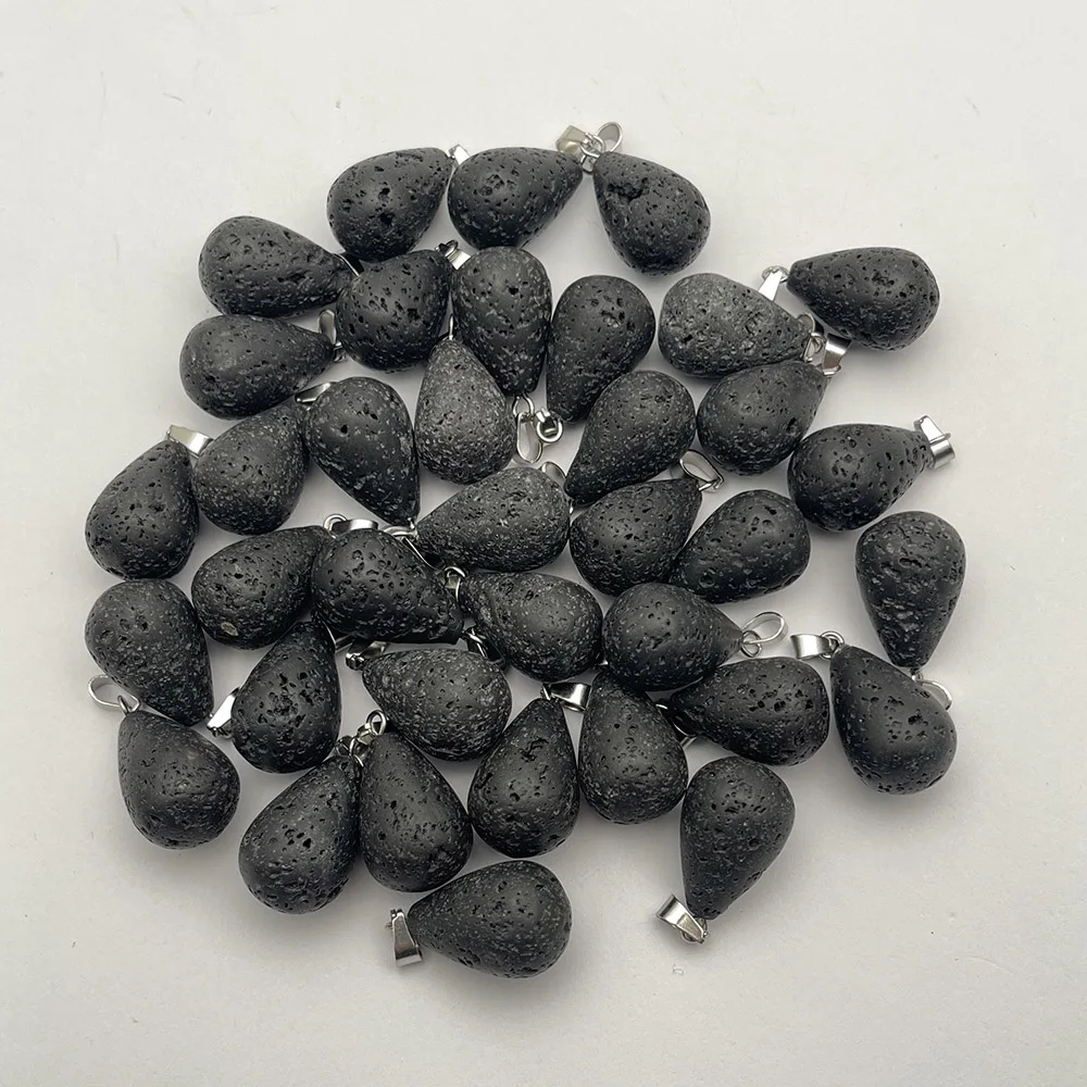 

Модные подвески в виде капли воды, сердца, вулканические камни, искусственные ювелирные изделия, подвеска «сделай сам», 50 шт., бесплатная доставка