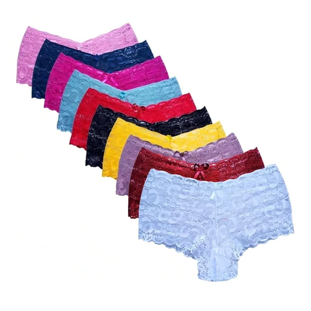 Kit 10 Calcinhas Caleçon Kalesson Calesson Lingerie Renda