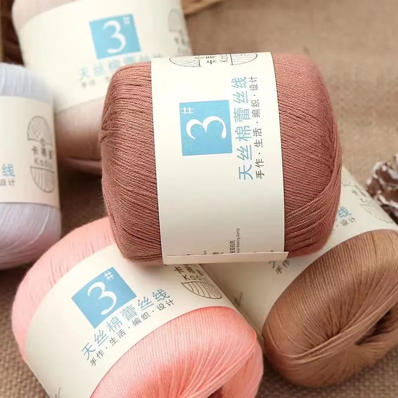 40g Mercerized Lace Cotton Yarn Soft Silk Hand Knitting Crochet Thin Lace Yarn for Shawl Sweater Glove Knitted Handicrafts 3