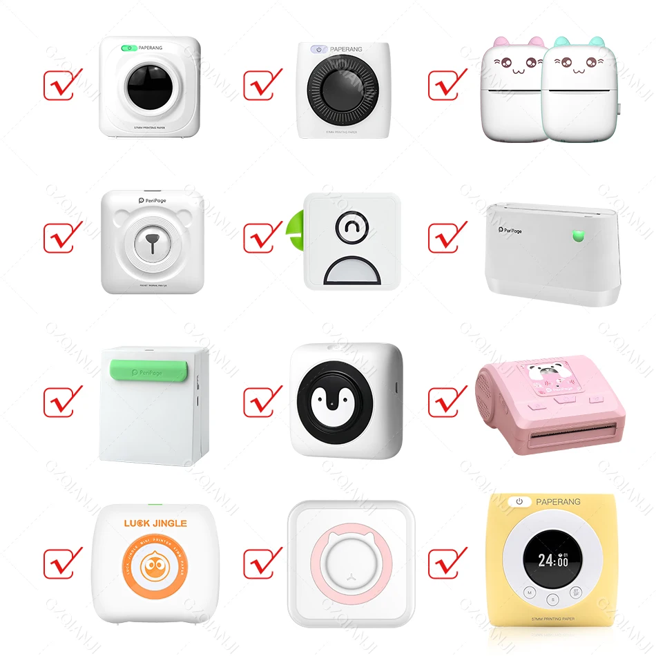 20/10 Rolls Thermal Paper White Sticker 57*30mm Camera Instant Print Kids Camera Printing Paper Peripage A6 58MM Replacement