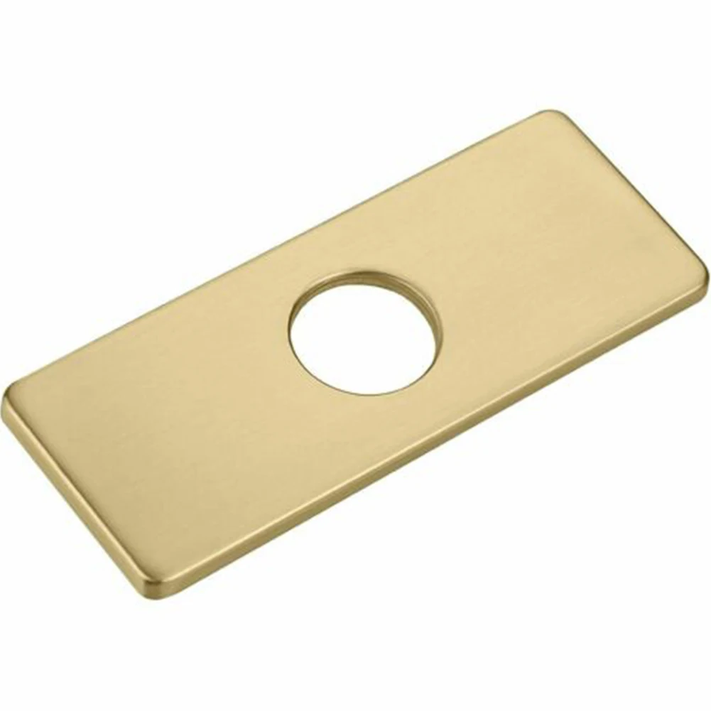 Brand New Faucet Cover Plate Faucet Deck Plate 1 Pc 162*63*mm Black/Gold/Silver Resist Scratches Stainless Steel