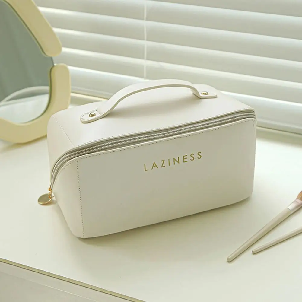 

Female Makeup Bag Fine Workmanship Soft Texture Faux Leather Travel Female Makeup Storage Bag Makeup Bag Cosmetic Bag