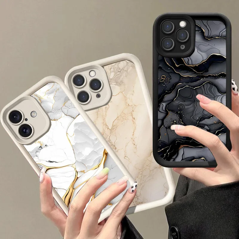 Elegant Black and White Marble Phone Case Cover