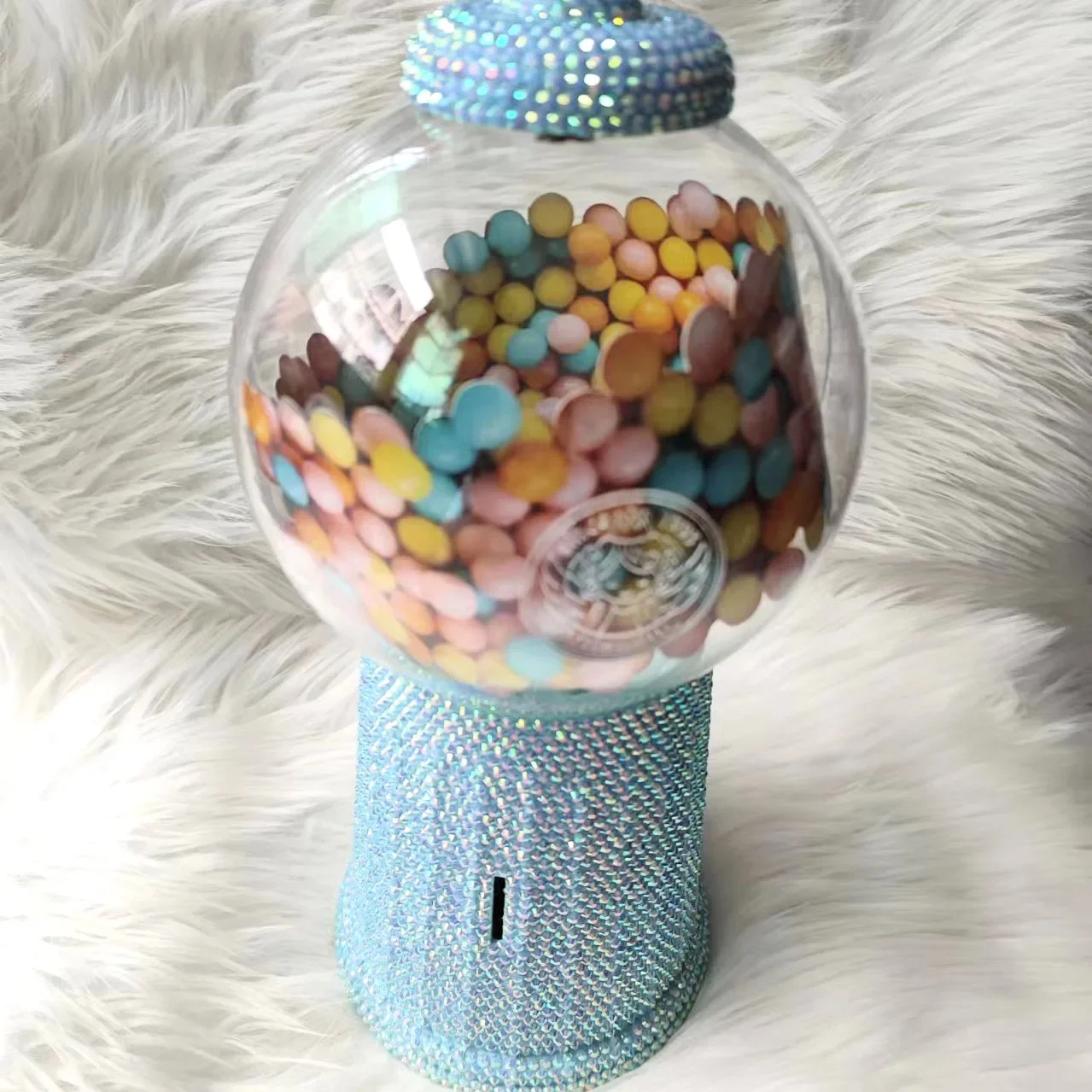 Sparkling Rheinstone Candy Machine Gumball Dispenser Coin Sorter Money Box Large Small Candy Dispenser Kid Gift Party Decoration 6