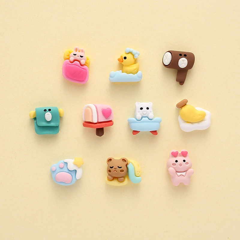 

5PC Resin Mini Doll Kawaii Cute Small Cute Little Animal Series Children Toy Gift For Kid Boy Girl DIY Decorative Items