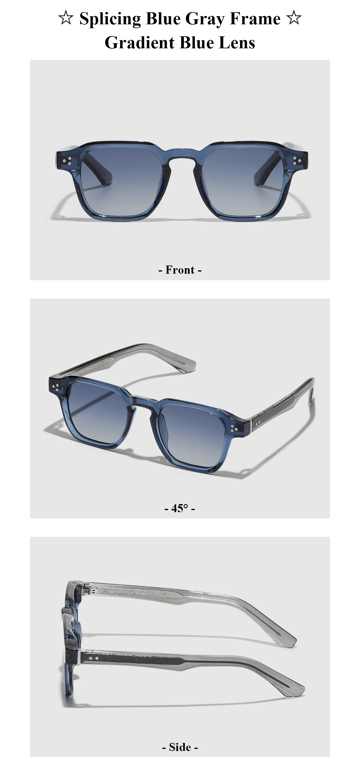 Ruiao Retro Quadratische Sonnenbrille Vintage Mann Luxus Pin Tempel Designer Marke Gläser Shades Für Frauen Kleine Gesicht UV Hohe Qualität – Detail 9