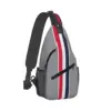 Thom-Stripes Red White Navy TB Sling Chest Bags Crossbody Shoulder Backpack Outdoor Sports Daypacks Fashion Bag 2