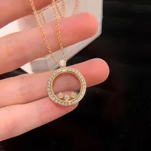 High Qulity Classic Europe New 2022 Newest Hot Brand Luxury Jewelry Necklaces For Women Beach Summer Happy Diamonds Charms 5A CZ