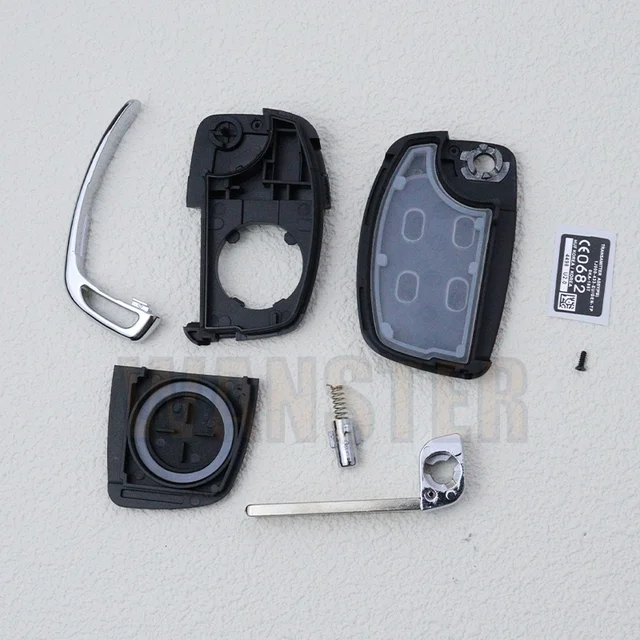 3 4 ปุ่มกรณีกุญแจรถ Fob Key Shell สําหรับ Hyundai IX35 I20 I45 I40 IX45 HB20 SANTA FE IX35 Tucson Solaris ELANTRA Verna 2