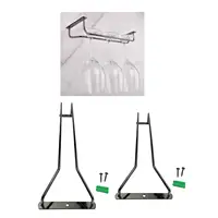 under Cabinet Glass Holder, with Screws Iron Black Cup Rack, for Storage Cabinet 2