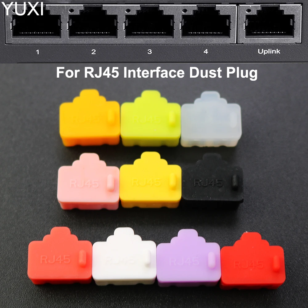 FirSea 10 X Ethernet Dust Cover, RJ45 Anti-Dust Silicone Plugs For Female Door Protector/Locker, Door Protector For Switch, Router, Media Converter - View #10