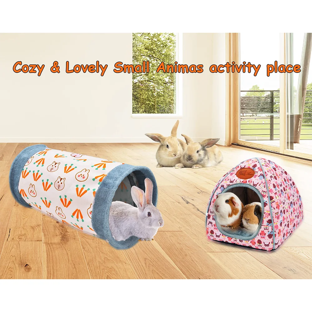 Guinea-pig Rabbit Tunnel-tube Toys SWETHOME Bunny Hamster Hideout Small PET Activity Tunnels Hideaway Accessoies small pet tunnel