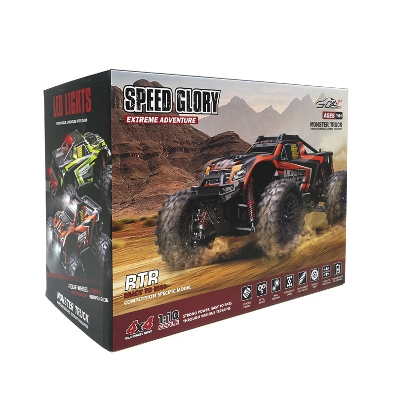 Joys Tech JT-10101 RC Monster Truck, 1:10 Scale High-Speed 4WD Off-road RC Car with Carbon Brush Perfect Toy Gift for Children 5