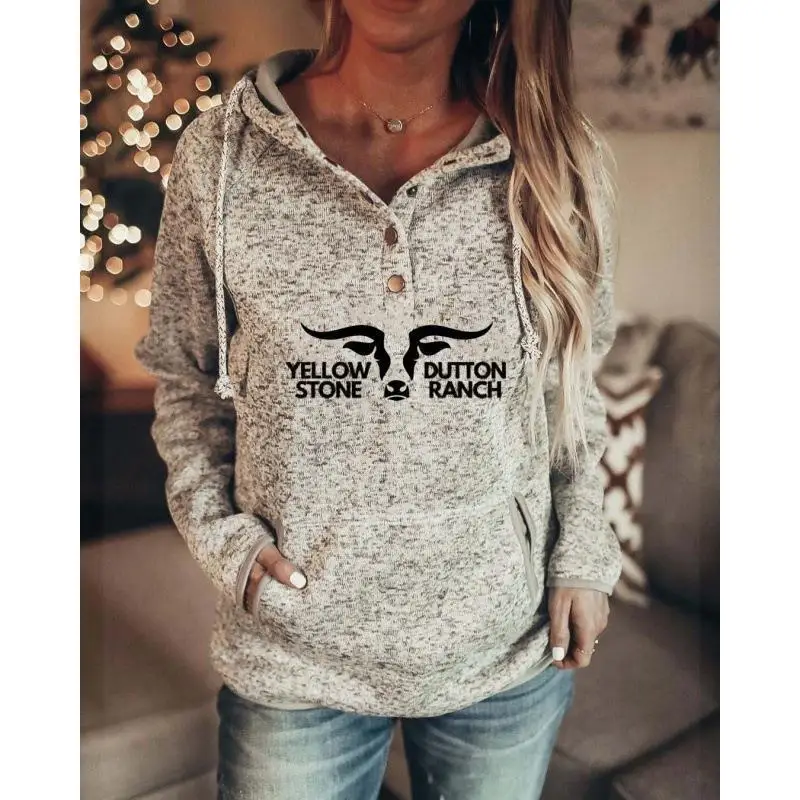 2023 New fashion all-match printed round tie cap hoodie hoodie ladies