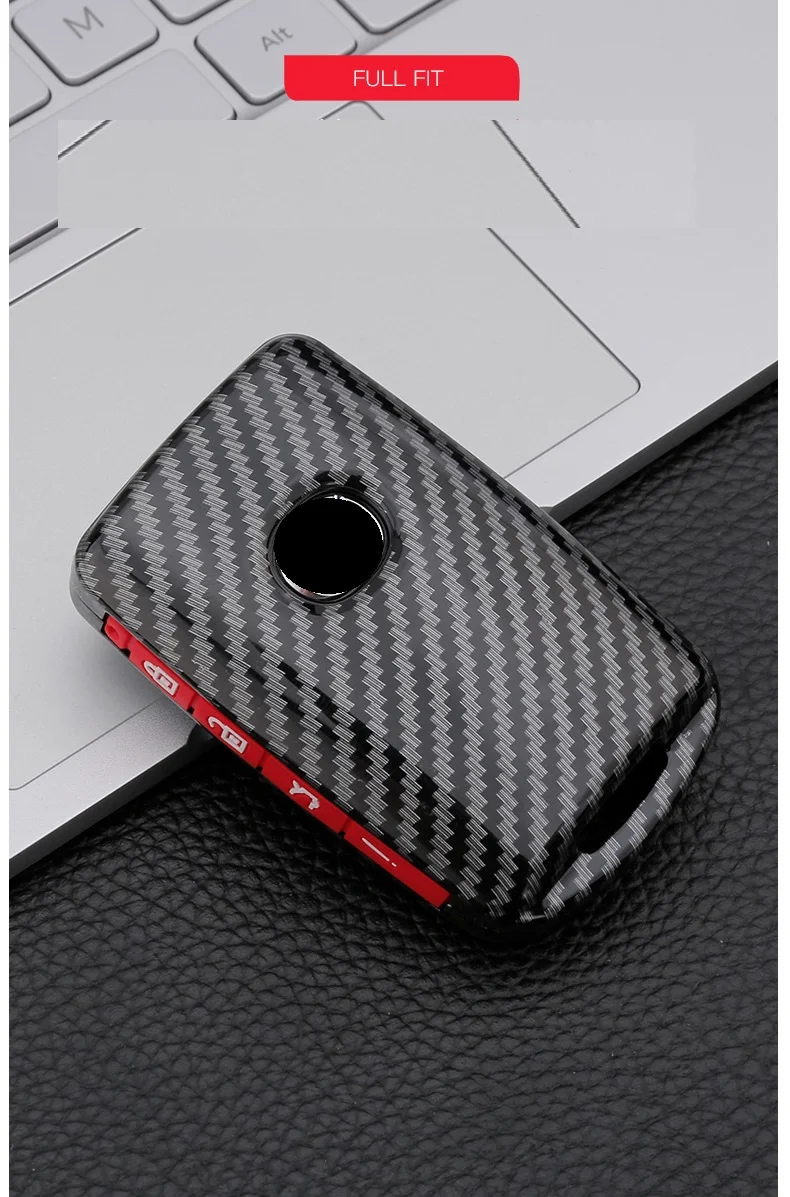 Custodia per chiave auto in fibra di carbonio Silicone per Mazda 3 Alexa CX-30 CX30 CX5 CX 5 CX-5 CX8 CX9 CX4 2019 2020 accessori portachiavi - Sa9b819ddbb9940458f0ad029351c9809T