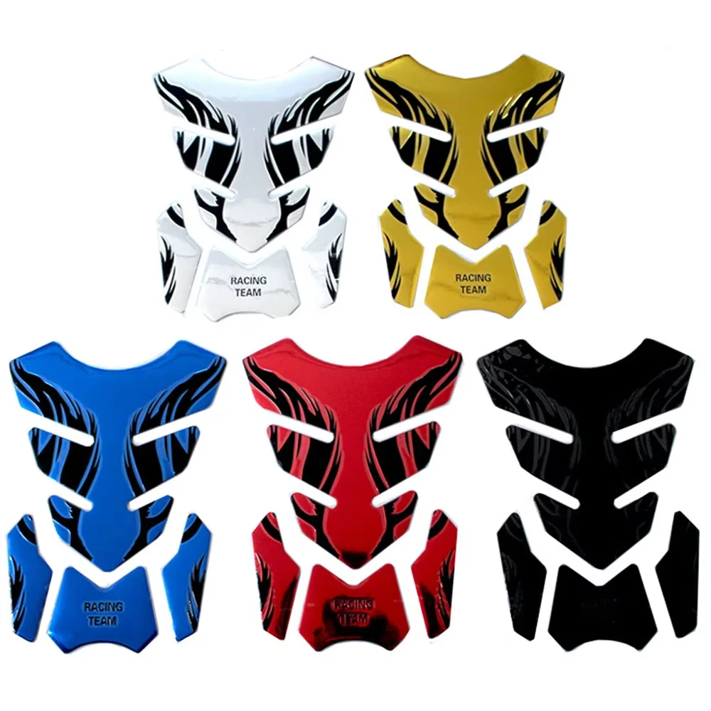 Universal Motorcycle Tankpad Sticker Fishbone 3D Oil Gas Protector Cover Decoration Moto Accessories