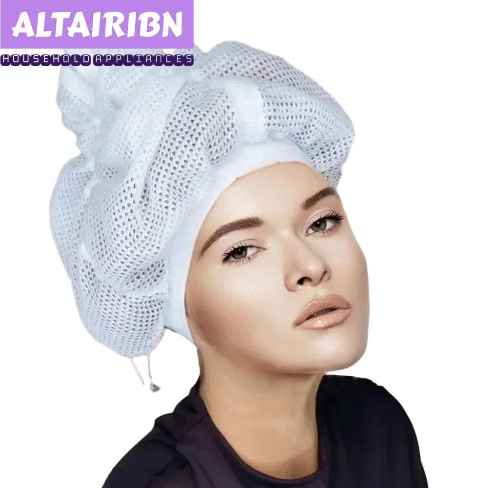 Net Plopping Cap For Drying Curly Hair With Drawstring Adjustable Large Hair Bonnet Mesh Hair Drying Bonnet 4pcs Or 1pcs
