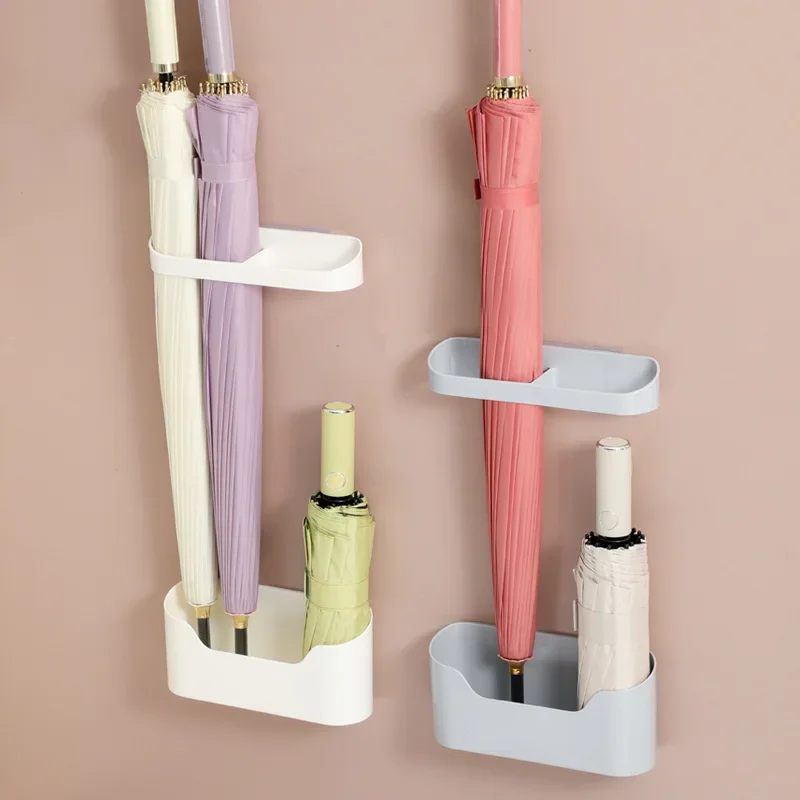 Umbrella Stand Holder Adjustable Wall Hanging Storage Shelf Long Umbrella Folding Bracket for Home Office Door Entryway