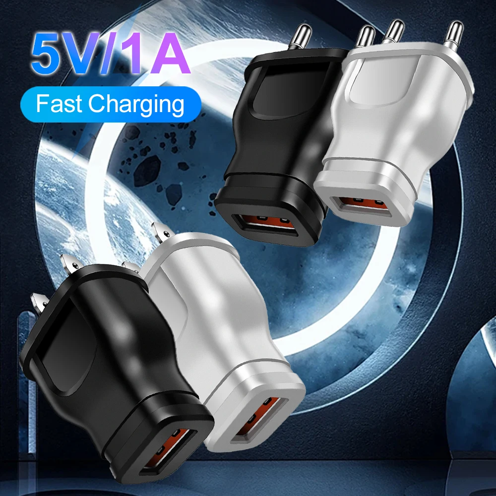 Compact 5W USB Wall Charger 1A Power Adapter
