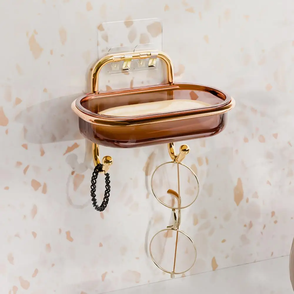 Description Picture 3 of itemWall Mount Soap Dish Adhesive Soap Container Easy Drainage Soap Saver For Home Kitchen Bathroom Shower Soap Tray