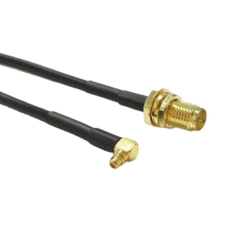 

New Modem Coaxial Cable RP-SMA Female Jack Nut Switch MMCX Male Plug Right Angle Connector RG174 20cm Adapter Pigtail