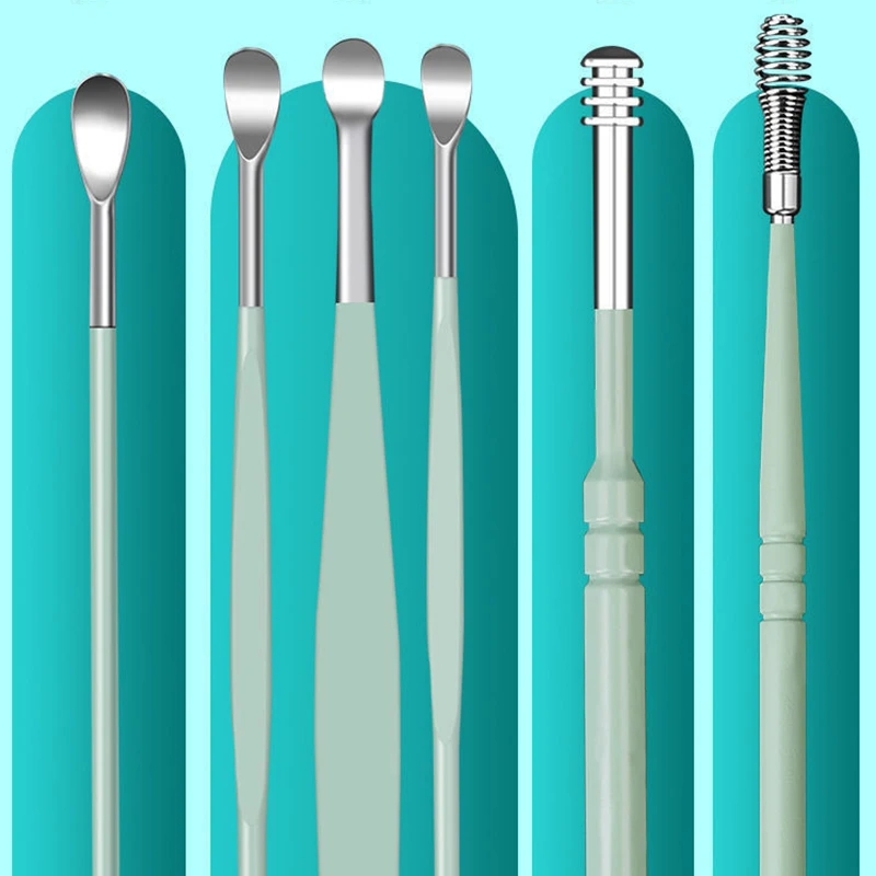 Description Picture 3 of item6PCS Stainless Steel Earpick Ear Cleaner Spoon Ear pick Ear Wax Removal Tool Kit Ear Spoon Care for Baby Adults Ear Care Set