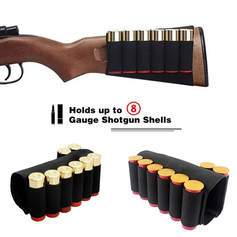 Cartridge Belt 8/9 Rounds Ammunition Package Nylon Tactical 8 Or 9 Shells Rifle Buttstock Hold Outdoor Shooting Accessory Bag ammo storage box ammo pouch ammunition bag