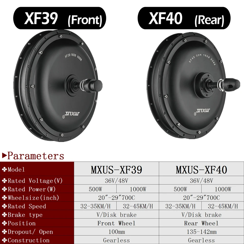 Moteur Roue Avant/arrière 48/72V 3000W Pour Vélo électrique VTT 20-29 Pouces