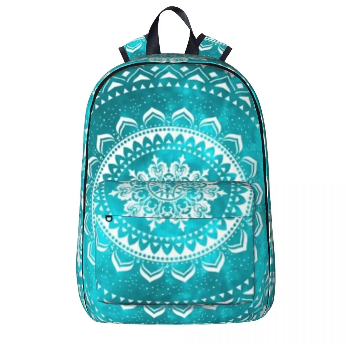

Mandala Turquoise Backpacks Large Capacity Student Book bag Shoulder Bag Laptop Rucksack Travel Rucksack Children School Bag