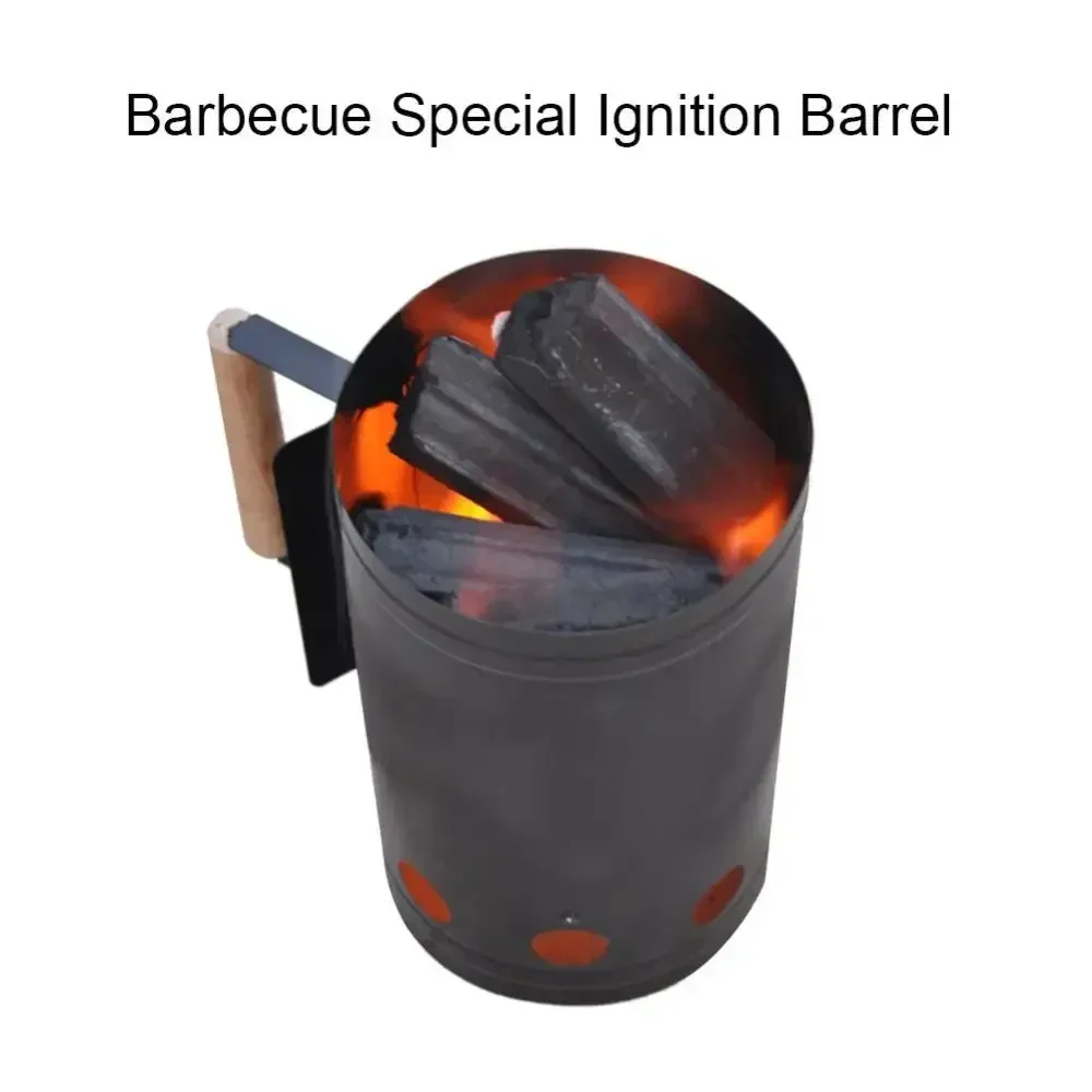 Outdoor Grill Camping Ignition Bucket Charcoal Bucket Charcoal Fire Ignition Bucket Charcoal Bucket Fire Pit Ignition Cylinder