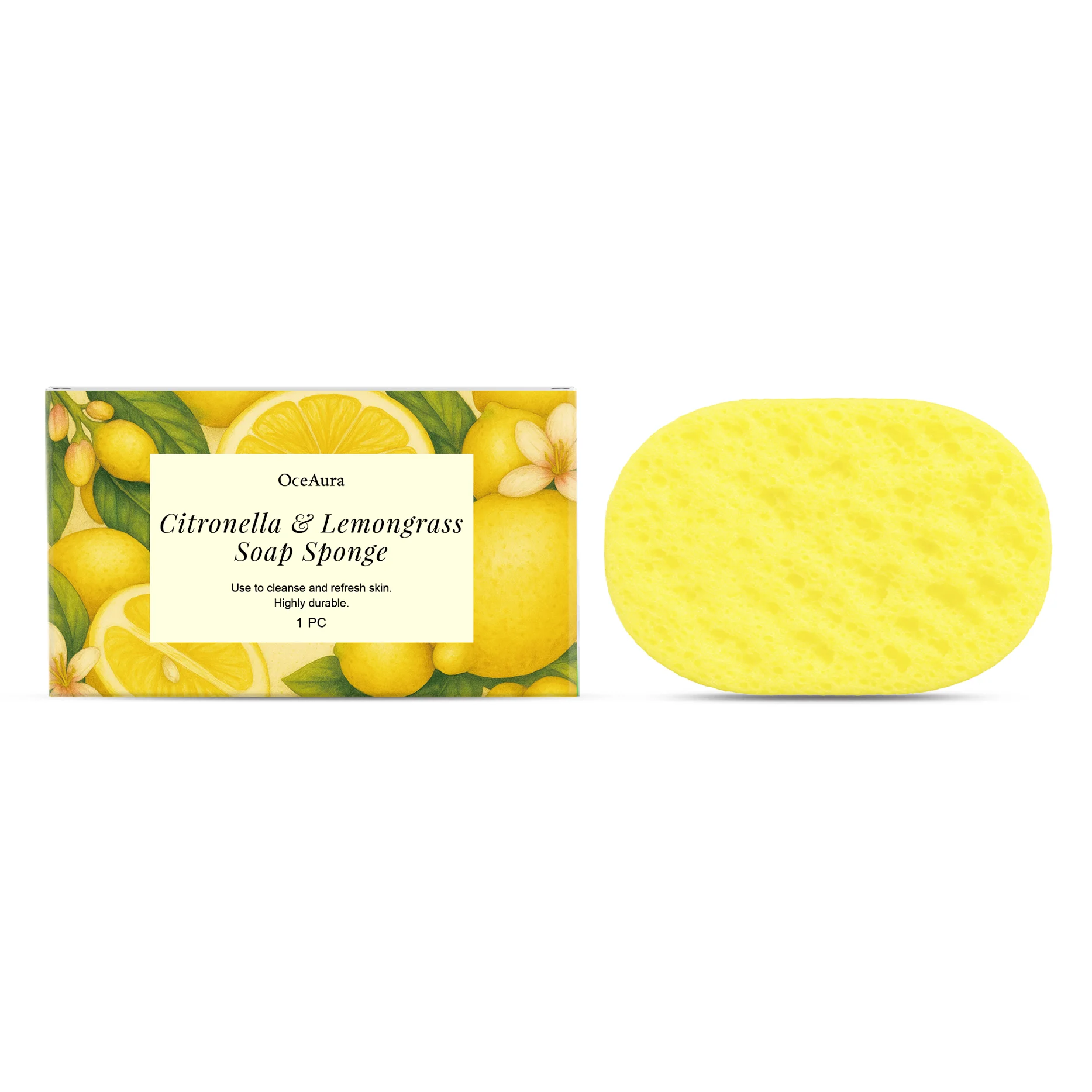 Citronella Lemongrass Soap Oil Control Refreshing Dead Skin Remover Moisturizing Skin Cleansing Products Exfoliating Bath Sponge