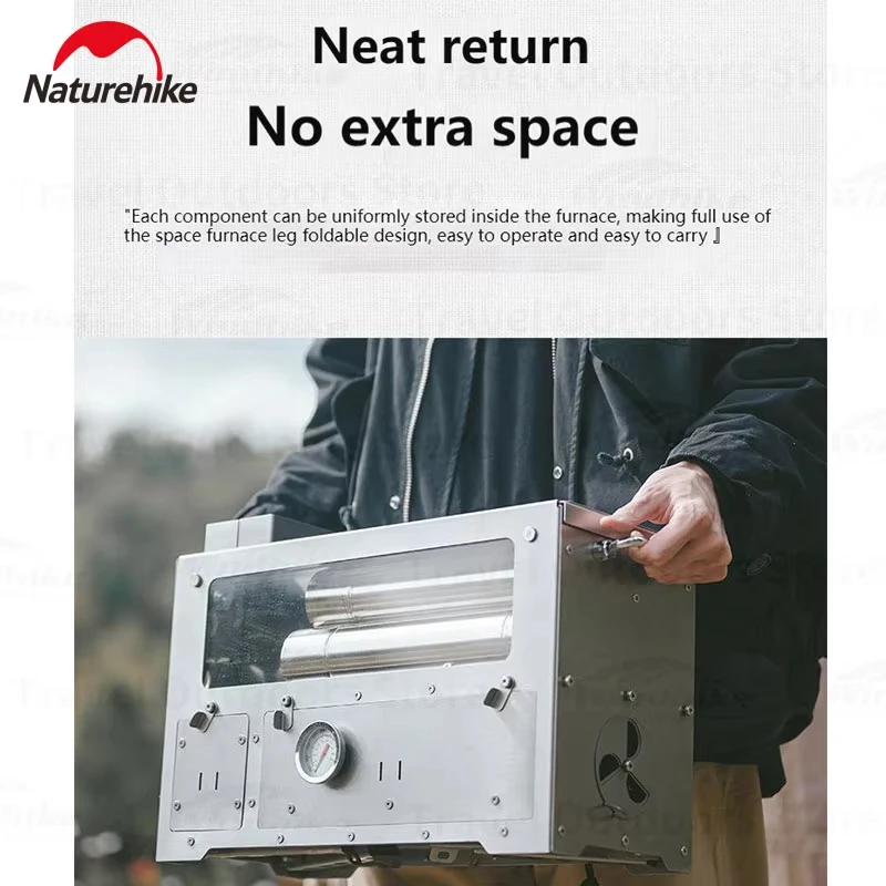 Naturehike Camping Stove Pellet Heating Fire Wood Heater Stove Portable Temperature Control Oven Picnic Cooing Stove Tent Stove - Image 6