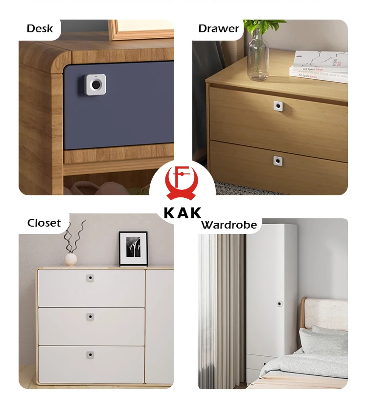 Drawer, Keyless Security, Furniture Door Lock, 30x30mm