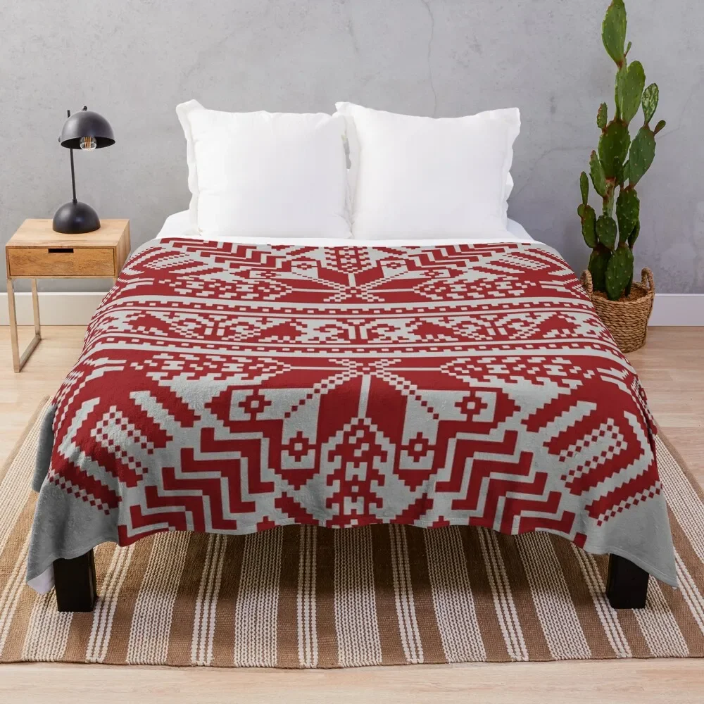 

Baltic Traditional Ornament. Latvian Throw Blanket Luxury Brand halloween Custom Thermals For Travel Blankets
